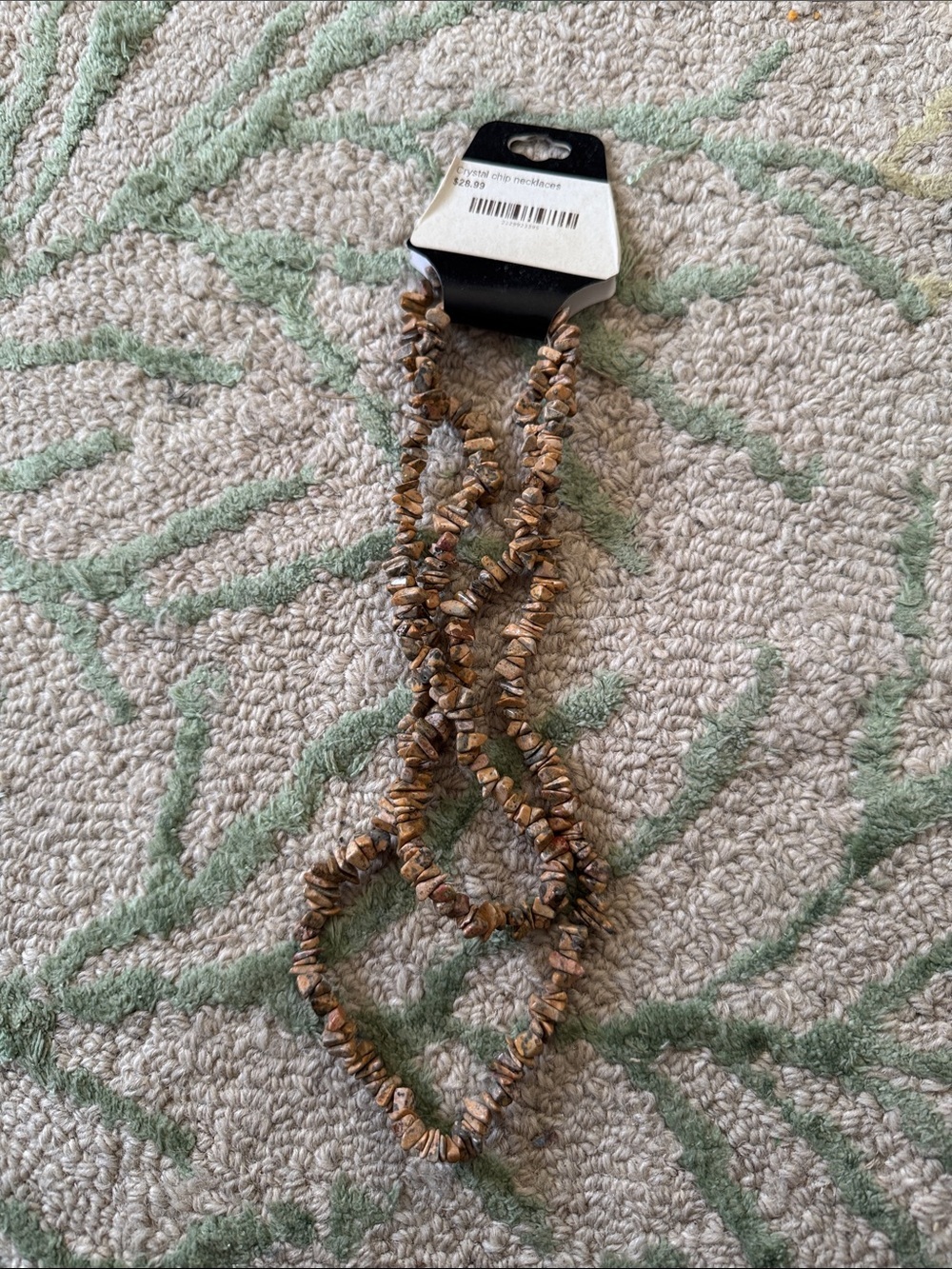 Natural Jasper Chip single strand Bead Necklace A
